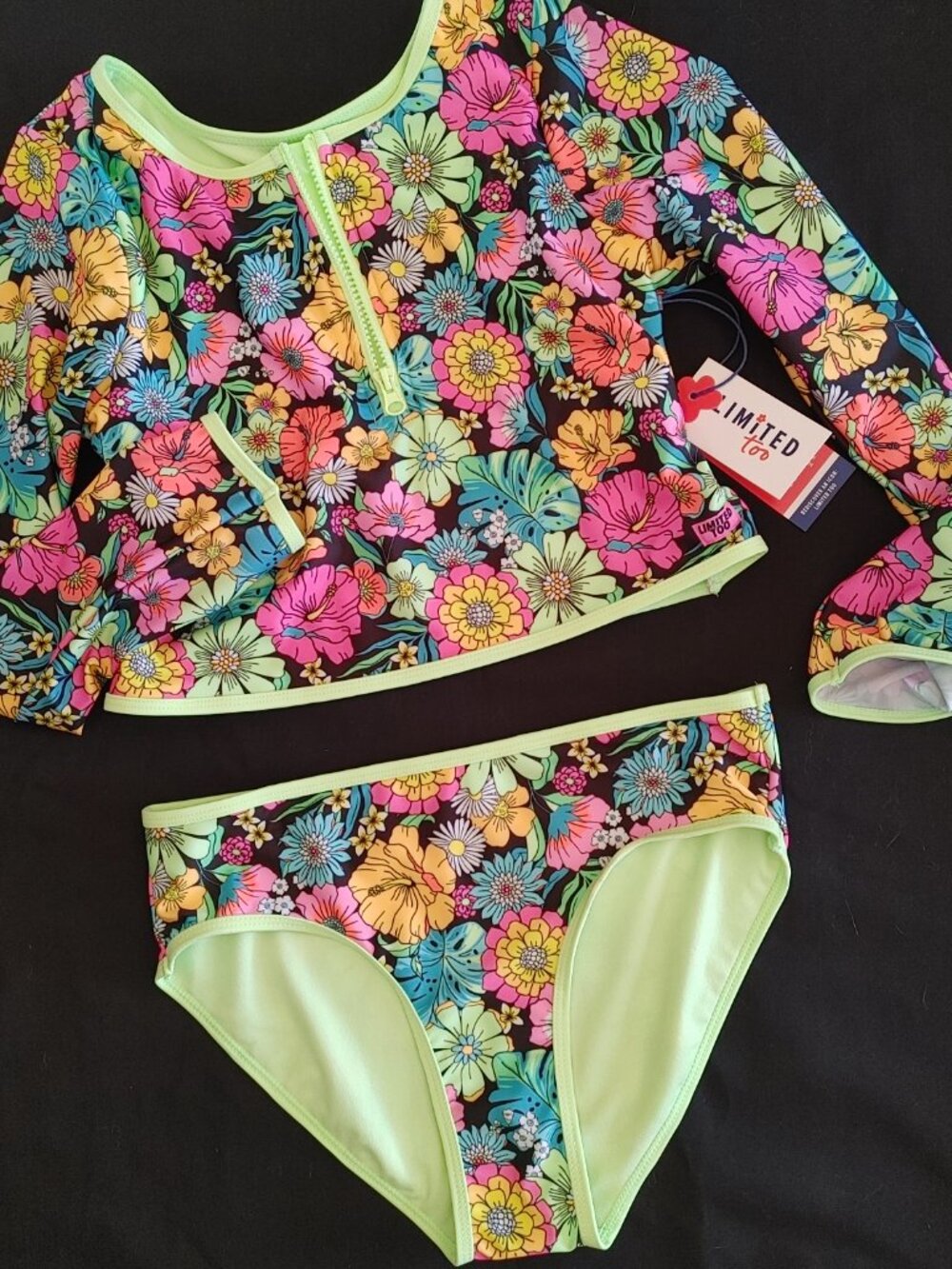 OPEN BACK, RASHGUARD GIRLS 16 18 SWIMSUIT